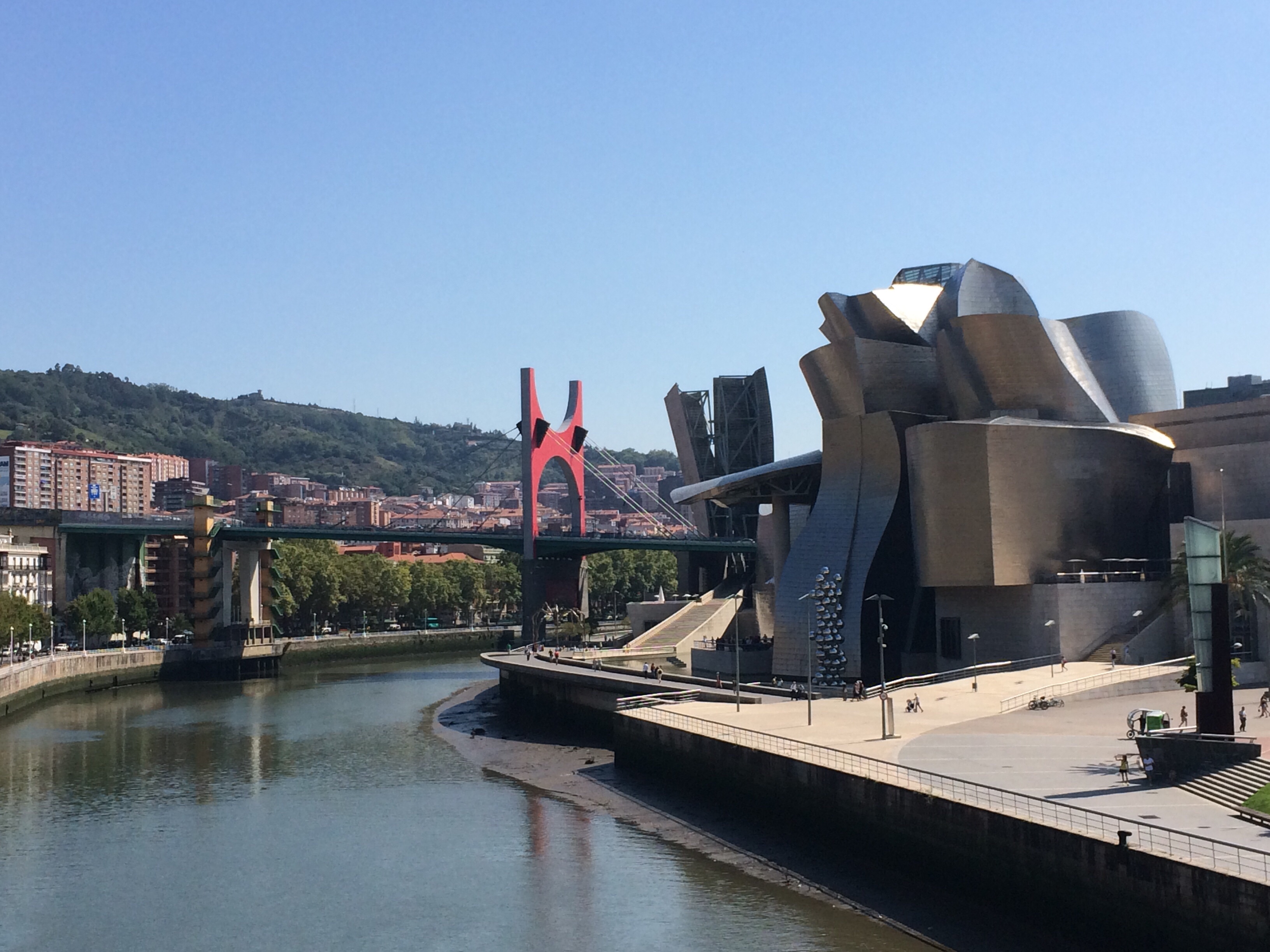Stunning rear view of Gehry's museum in BIlbao