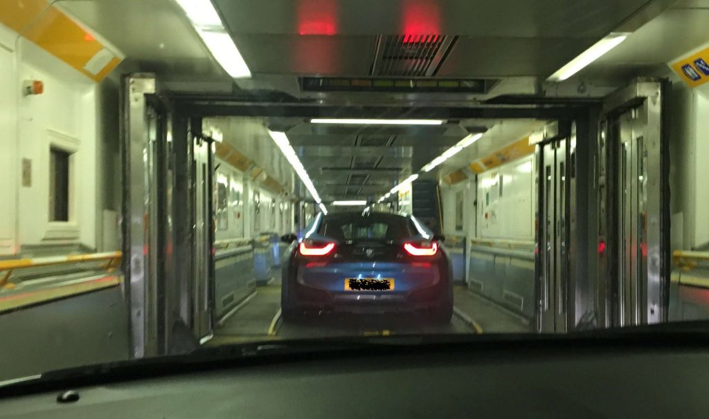 drivng onto the euro tunnel