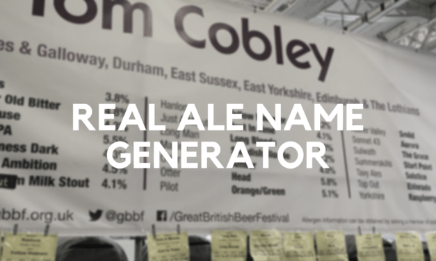 Real Ale Name Generator: Work Out Your Real Ale Name
